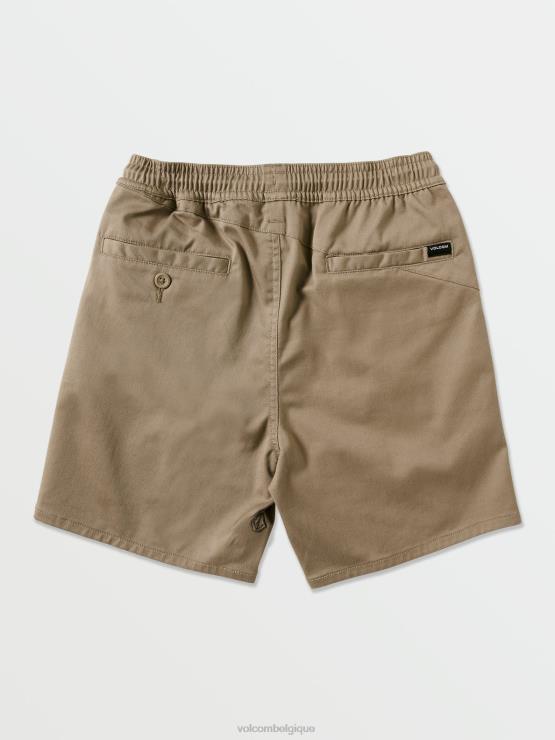 garçons Volcom kaki frickin short élastique ZJ48F1214