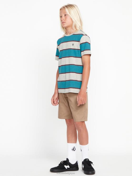 garçons Volcom kaki short de camion lâche ZJ48F1207