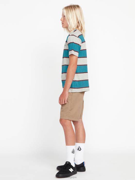 garçons Volcom kaki short de camion lâche ZJ48F1207