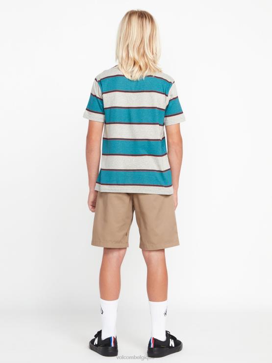 garçons Volcom kaki short de camion lâche ZJ48F1207