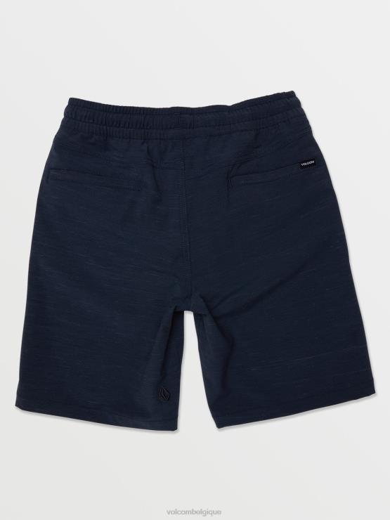 garçons Volcom marine short hybride à taille élastique discrète ZJ48F1229