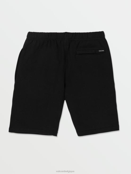 garçons Volcom noir short en molleton grège emblématique ZJ48F1225