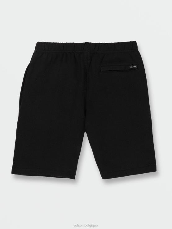 garçons Volcom noir short en molleton grège emblématique ZJ48F1225