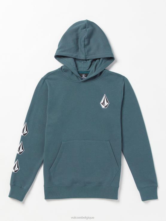 garçons Volcom ardoise foncée sweat à capuche en pierre emblématique ZJ48F1193