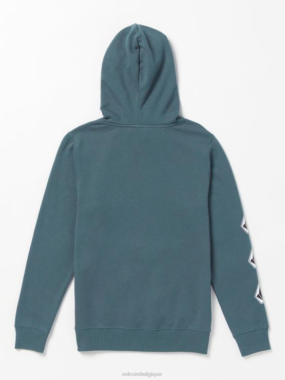 garçons Volcom ardoise foncée sweat à capuche en pierre emblématique ZJ48F1193