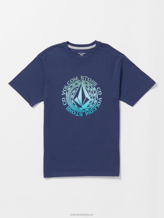 garçons Volcom bleu immobilier t-shirt rotato à manches courtes ZJ48F1146