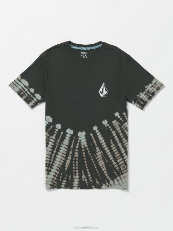garçons Volcom furtivité t-shirt iconique à manches courtes teint en pierre ZJ48F1153