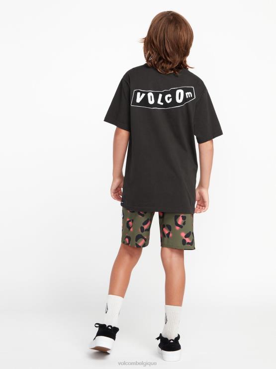 garçons Volcom millésime noir t-shirt original à manches courtes ZJ48F1119