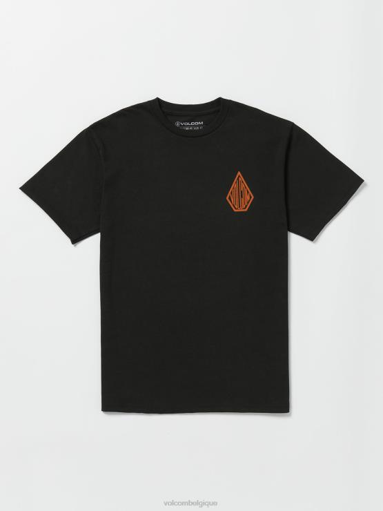 garçons Volcom noir t-shirt à manches courtes iron91 ZJ48F1139