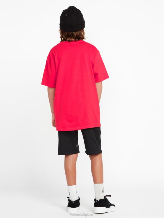 garçons Volcom ruban rouge t-shirt concourse à manches courtes ZJ48F1125