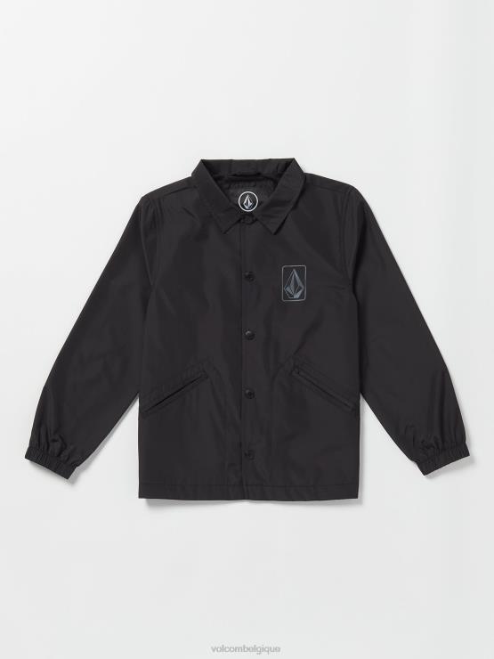 garçons Volcom noir veste d'entraîneurs ZJ48F1204
