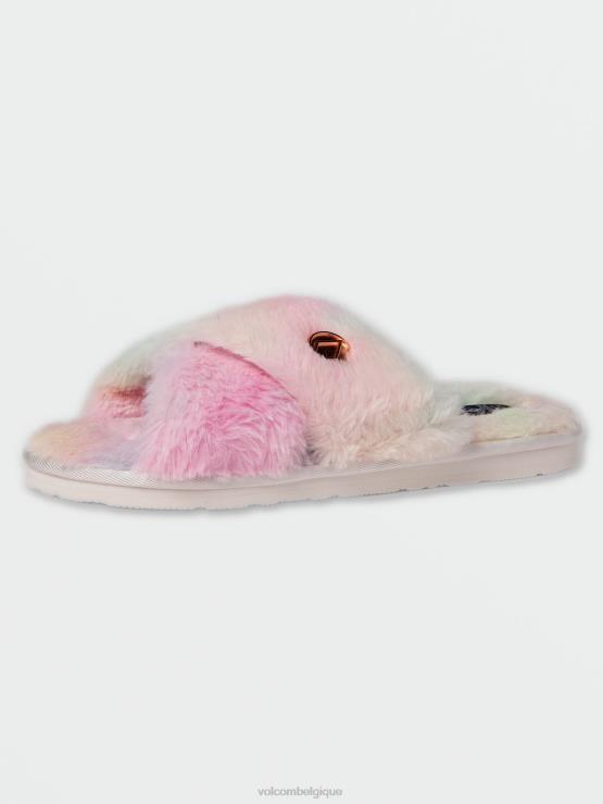 femmes Volcom colorant de cravate vécu dans la sandale de glissement de salon ZJ48F1035