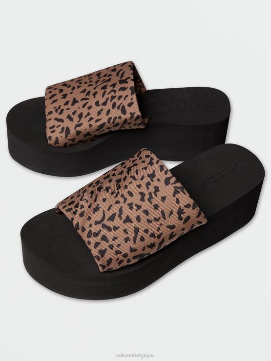 femmes Volcom empreinte d'animal sandale simple à grattoir ZJ48F1036