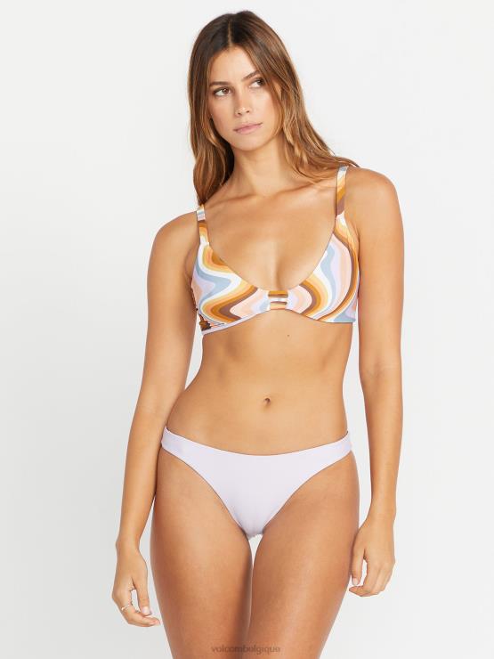 femmes Volcom multi bas de bikini étriqué réversible ride the wave ZJ48F1068