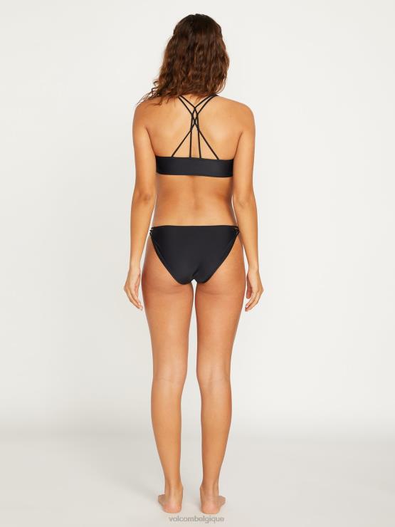 femmes Volcom noir bas de bikini intégral simplement solide ZJ48F1074