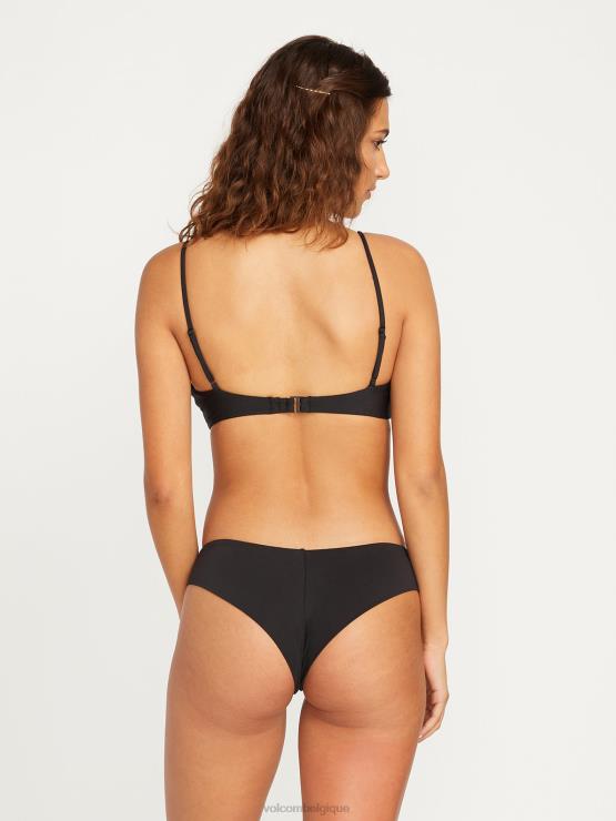 femmes Volcom noir haut de bikini simplement sans coutures ZJ48F1077