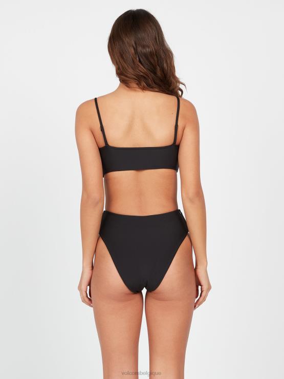 femmes Volcom noir haut de bikini tube simplement sans couture ZJ48F1085
