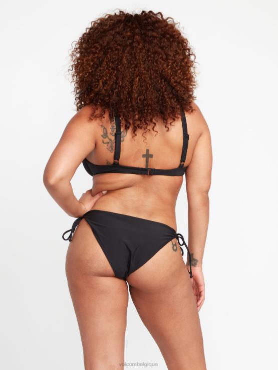 femmes Volcom noir haut de bikini u-wire simplement sans couture ZJ48F1084