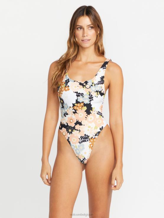 femmes Volcom multi maillot de bain une pièce poussière d'or ZJ48F1088