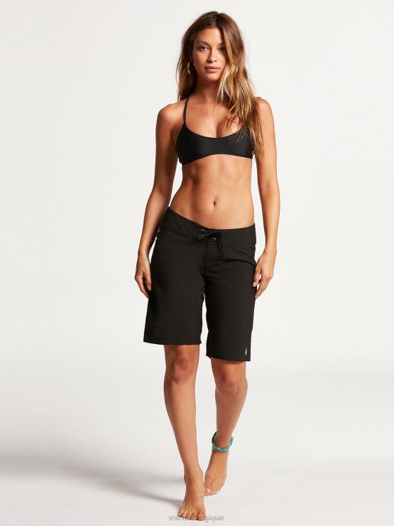 femmes Volcom noir boardshort 11\" simplement solide ^ noir ZJ48F1092