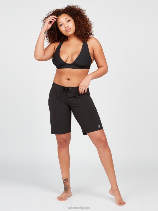 femmes Volcom noir boardshort 11\" simplement solide ^ noir ZJ48F1092