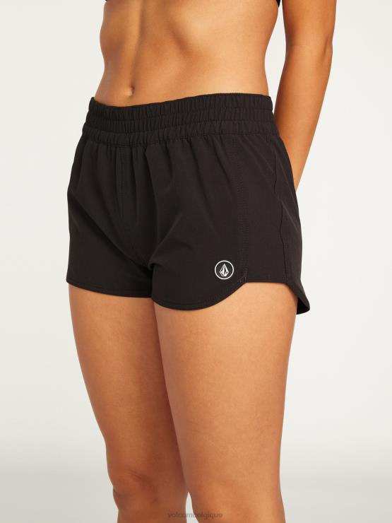 femmes Volcom noir boardshort simplement solide 2\" ^ noir ZJ48F1095