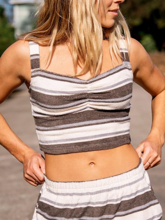 femmes Volcom gris ardoise top temps serviette ZJ48F814