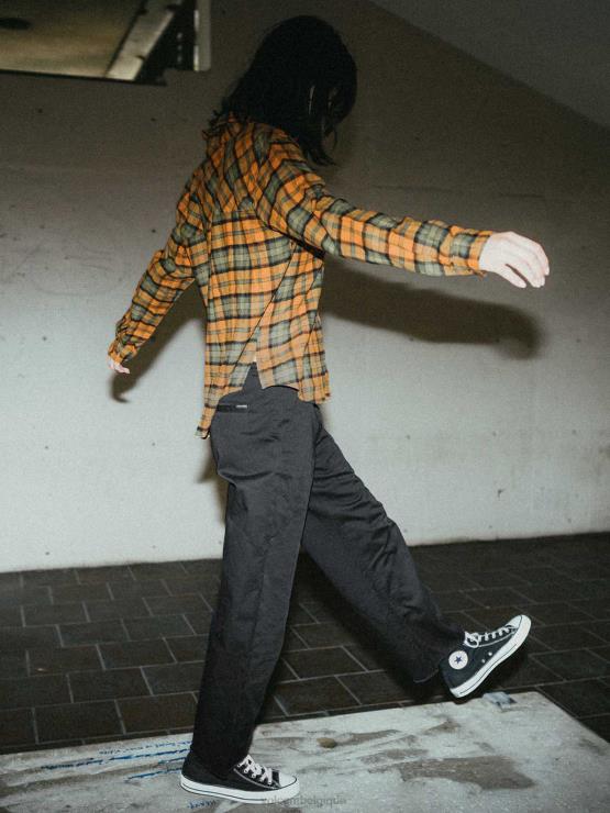 femmes Volcom noir chemise oversize à manches longues ZJ48F772