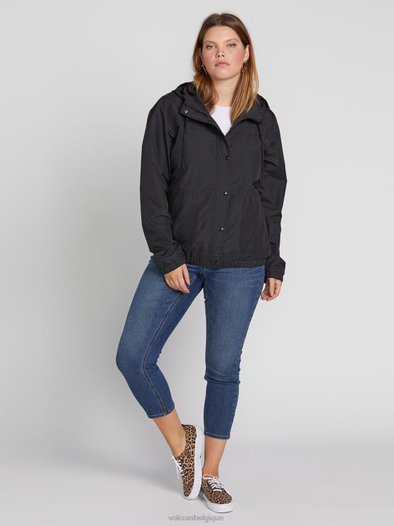 femmes Volcom noir coupe-vent en pierre ennemie grande taille ZJ48F893