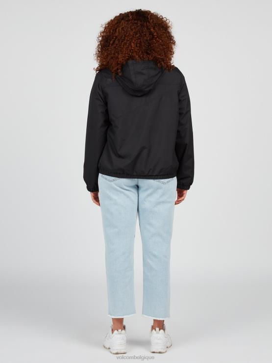 femmes Volcom noir coupe-vent en pierre ennemie grande taille ZJ48F893