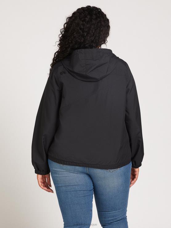 femmes Volcom noir coupe-vent en pierre ennemie grande taille ZJ48F893