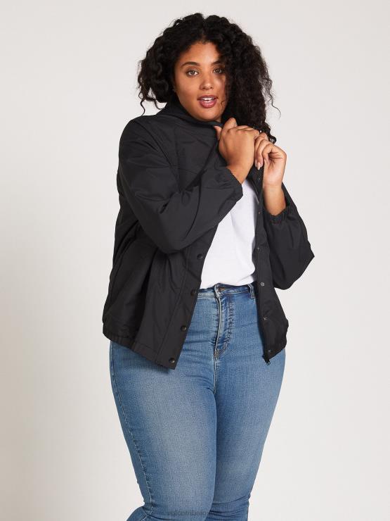femmes Volcom noir coupe-vent en pierre ennemie grande taille ZJ48F893