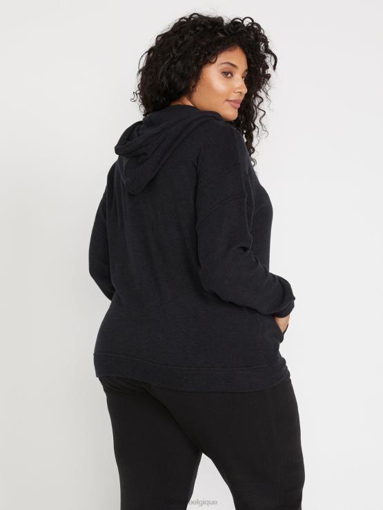femmes Volcom noir polaire à fermeture éclair vécue dans le salon grande taille ZJ48F851