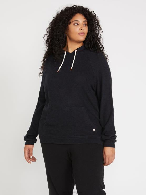femmes Volcom noir vécu dans le salon à capuche grande taille ZJ48F850