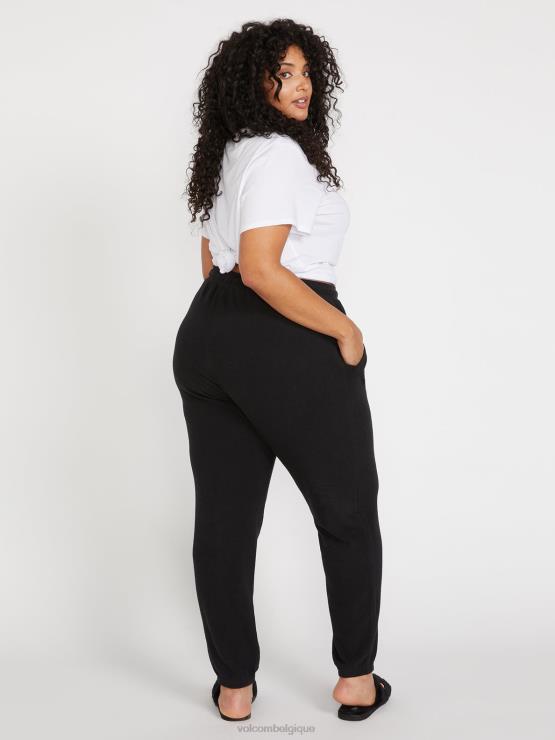 femmes Volcom noir vécu dans un pantalon en polaire lounge taille plus ZJ48F942