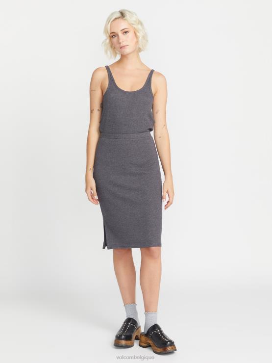 femmes Volcom noir jupe côtelée vécue dans le salon ZJ48F916