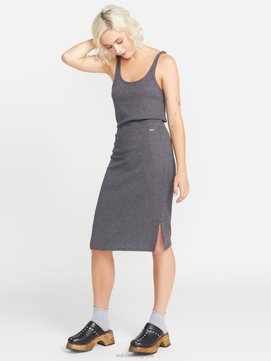 femmes Volcom noir jupe côtelée vécue dans le salon ZJ48F916