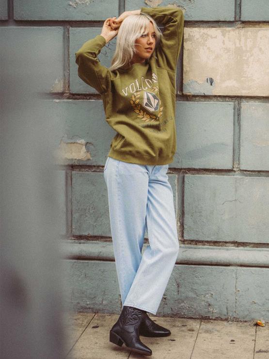 femmes Volcom bleu clair pantalon en jean wellow ZJ48F918