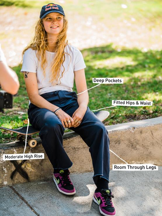 femmes Volcom bleu nuit pantalon de skate thisthatthem ZJ48F937