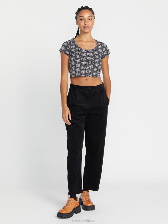 femmes Volcom noir pantalon en velours côtelé histone ZJ48F915