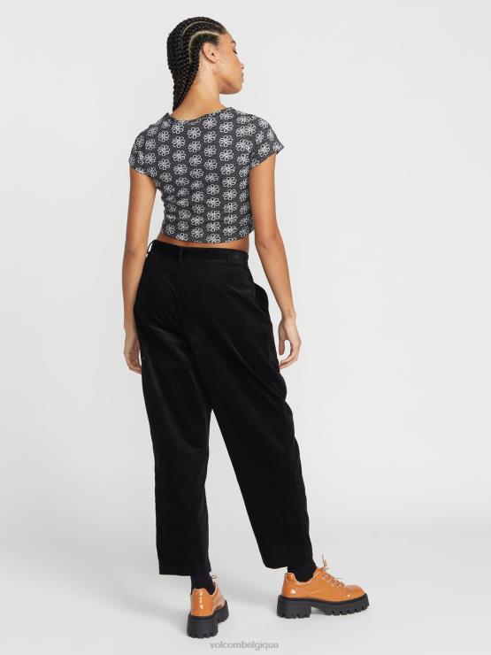 femmes Volcom noir pantalon en velours côtelé histone ZJ48F915