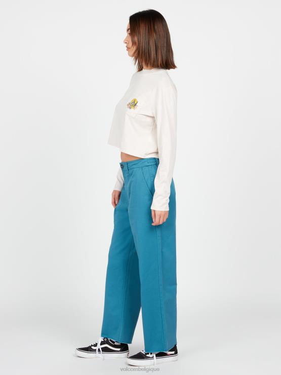 femmes Volcom port bleu pantalon de skate thisthatthem ZJ48F906