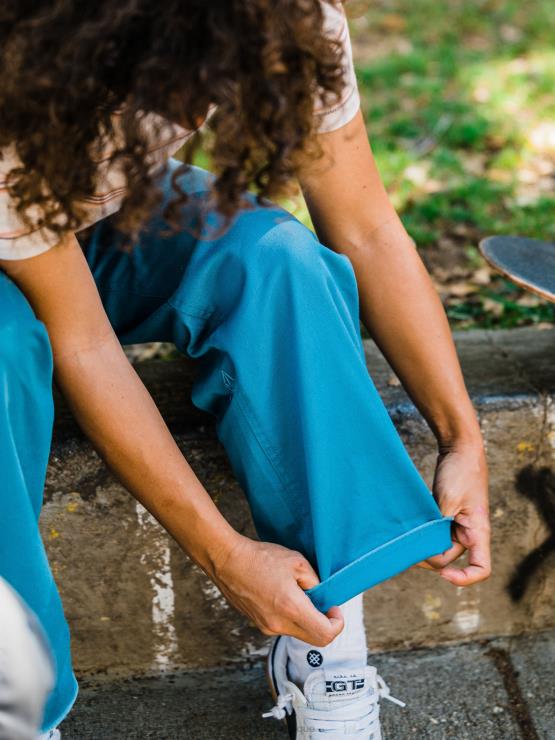 femmes Volcom port bleu pantalon de skate thisthatthem ZJ48F906