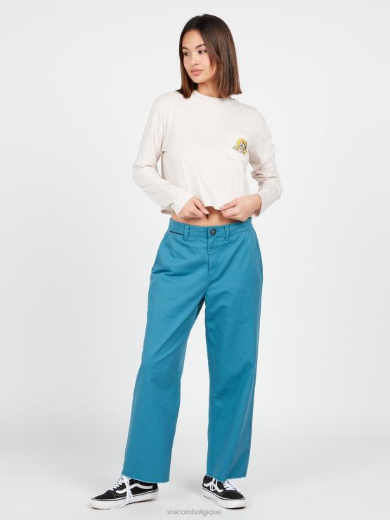 femmes Volcom port bleu pantalon de skate thisthatthem ZJ48F906
