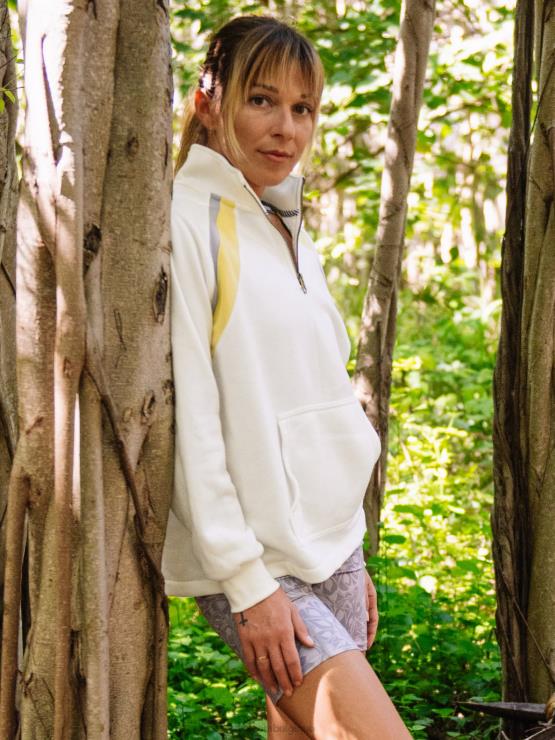 femmes Volcom étoile blanche sweat à col montant stone attack ZJ48F853