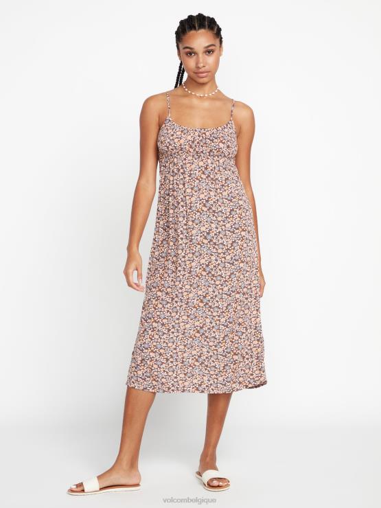 femmes Volcom gris ardoise nouvelle robe de plage ZJ48F882