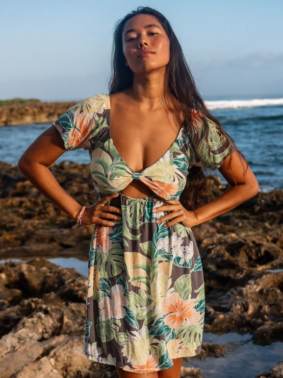 femmes Volcom gris ardoise robe d'excapisme ZJ48F870