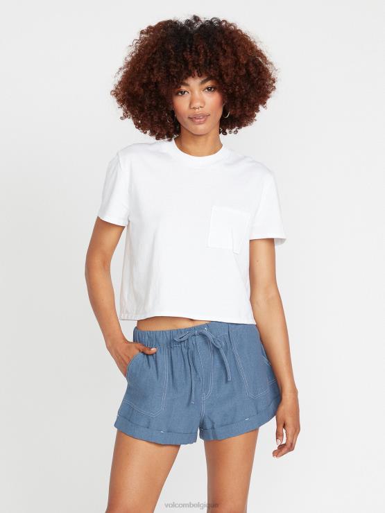 femmes Volcom bleu de vol short de jambe de force du dimanche ZJ48F963