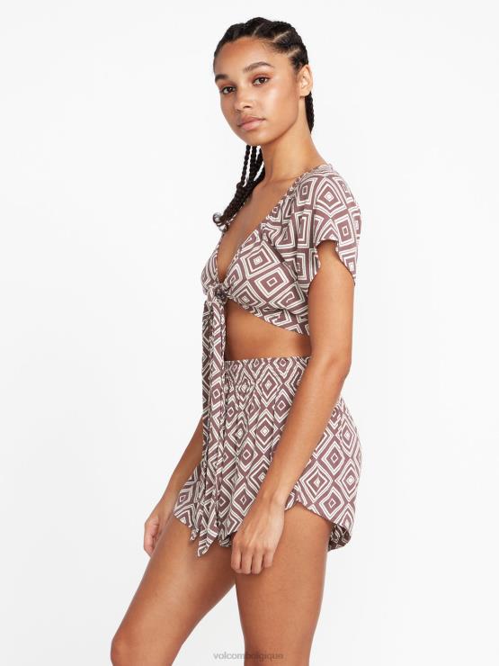 femmes Volcom gris ardoise short de rétrospectacle ZJ48F946