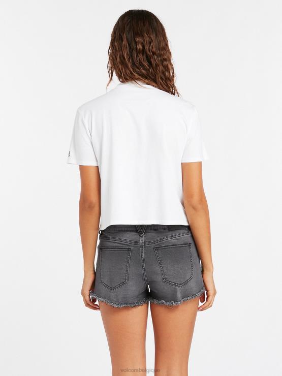 femmes Volcom millésime noir short en jean stretch stoney ZJ48F957